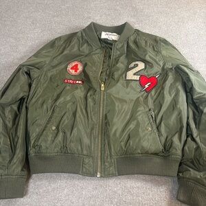 Arizona Jean Co. Green Embroidered Bomber Jacket
Size: Large 1115